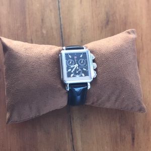 MICHELE Deco Black, 12 Diamond Chrono Watch